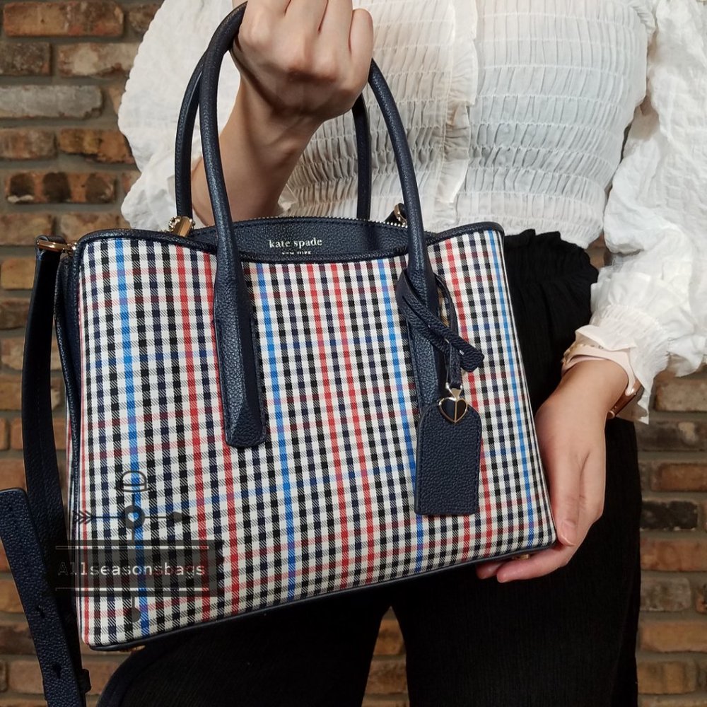 Kate Spade MARGAUX Plaid Medium Satchel CROSSBODY - Picture 11 of 16